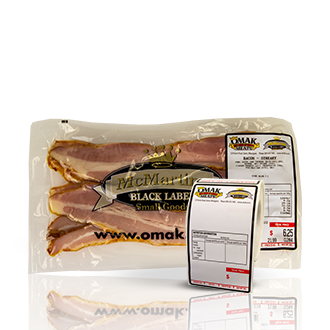 Scale Label OMAK bacon tile 330 x 330 2