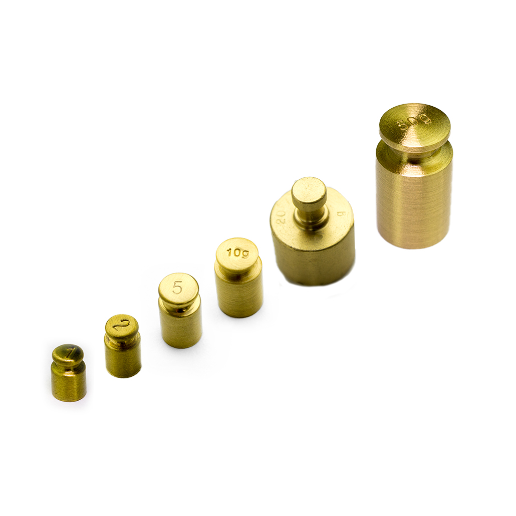 M1 Solid Brass Test Weights 1g 50g